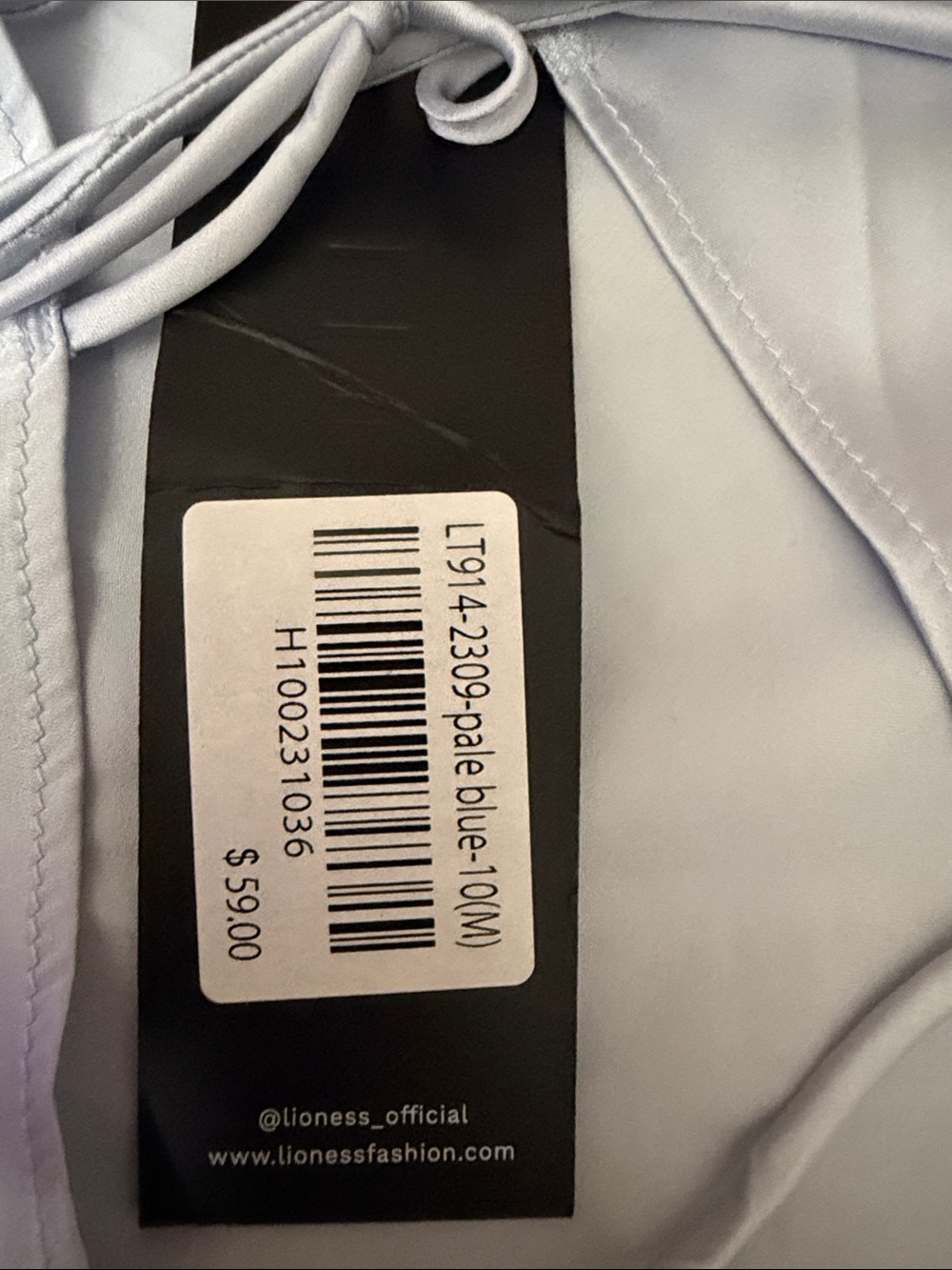 Lioness PALE BLUE* Mariah Satin Tie-Front top SOLD OUT!! - Picture 6 of 8